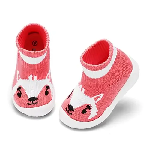 Engtoy Baby Shoes & Socks - Non-Slip Breathable Slippers with Soft Rubber Sole - Baby Boys & Girls Slip On Sneakers - 1