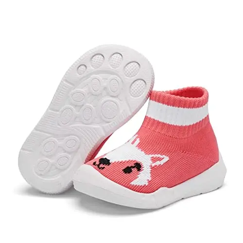 Engtoy Baby Shoes & Socks - Non-Slip Breathable Slippers with Soft Rubber Sole - Baby Boys & Girls Slip On Sneakers - 4