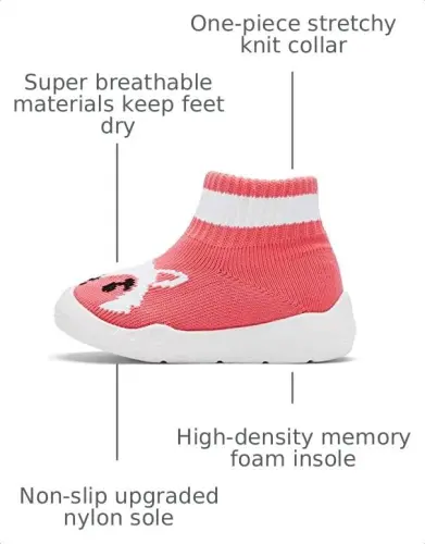 Engtoy Baby Shoes & Socks - Non-Slip Breathable Slippers with Soft Rubber Sole - Baby Boys & Girls Slip On Sneakers - ENGTOY (1)