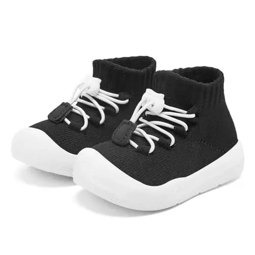 Engtoy Baby Shoes & Socks - Non-Slip Breathable Slippers with Soft Rubber Sole - Baby Boys & Girls Slip On Sneakers - 1