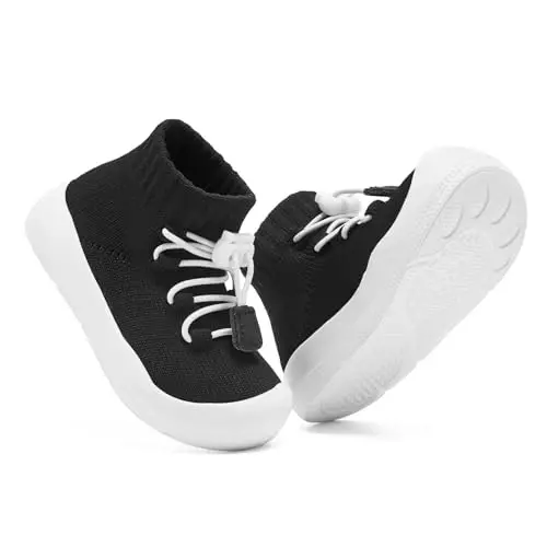 Engtoy Baby Shoes & Socks - Non-Slip Breathable Slippers with Soft Rubber Sole - Baby Boys & Girls Slip On Sneakers - 3