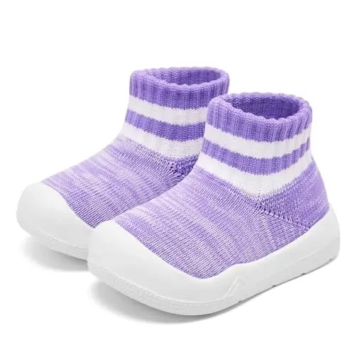 Engtoy Baby Shoes & Socks - Non-Slip Breathable Slippers with Soft Rubber Sole - Baby Boys & Girls Slip On Sneakers - 3