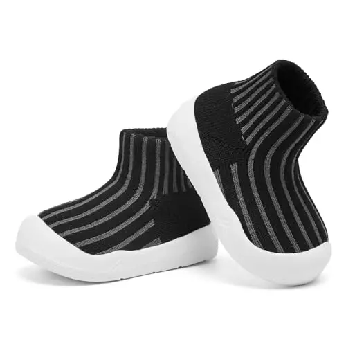 Engtoy Baby Shoes & Socks - Non-Slip Breathable Slippers with Soft Rubber Sole - Baby Boys & Girls Slip On Sneakers - 4