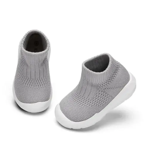 Engtoy Baby Shoes & Socks - Non-Slip Breathable Slippers with Soft Rubber Sole - Baby Boys & Girls Slip On Sneakers - 1
