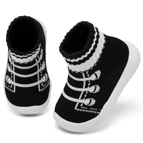 Engtoy Baby Shoes & Socks - Non-Slip Breathable Slippers with Soft Rubber Sole - Baby Boys & Girls Slip On Sneakers - 1