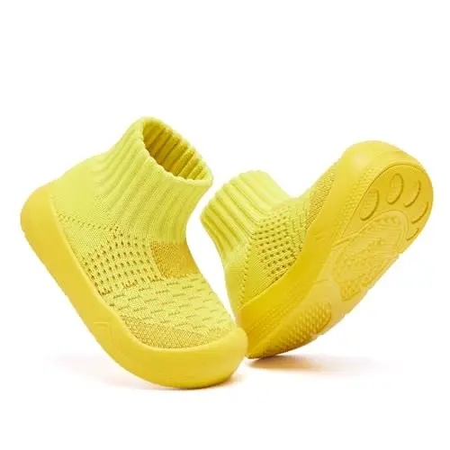 Engtoy Baby Shoes & Socks - Non-Slip Breathable Slippers with Soft Rubber Sole - Baby Boys & Girls Slip On Sneakers - 1