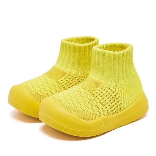 Engtoy Baby Shoes & Socks - Non-Slip Breathable Slippers with Soft Rubber Sole - Baby Boys & Girls Slip On Sneakers - 3