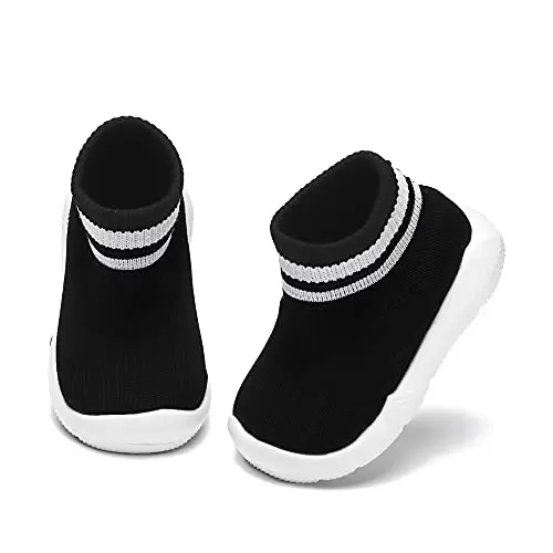 Engtoy Baby Shoes & Socks - Non-Slip Breathable Slippers with Soft Rubber Sole - Baby Boys & Girls Slip On Sneakers 