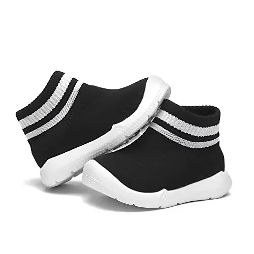 Engtoy Baby Shoes & Socks - Non-Slip Breathable Slippers with Soft Rubber Sole - Baby Boys & Girls Slip On Sneakers - 4