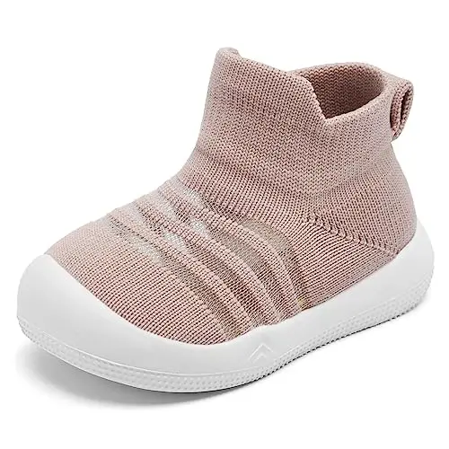 Engtoy Baby Shoes & Socks - Non-Slip Breathable Slippers with Soft Rubber Sole - Baby Boys & Girls Slip On Sneakers 