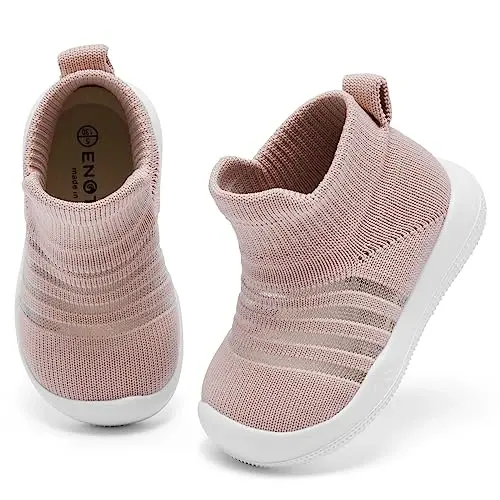 Engtoy Baby Shoes & Socks - Non-Slip Breathable Slippers with Soft Rubber Sole - Baby Boys & Girls Slip On Sneakers - 3