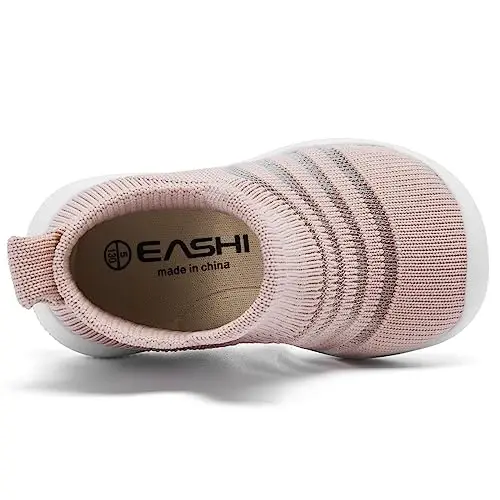 Engtoy Baby Shoes & Socks - Non-Slip Breathable Slippers with Soft Rubber Sole - Baby Boys & Girls Slip On Sneakers - 5