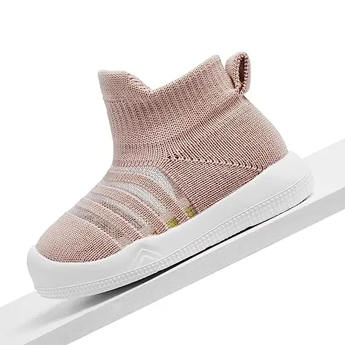Engtoy Baby Shoes & Socks - Non-Slip Breathable Slippers with Soft Rubber Sole - Baby Boys & Girls Slip On Sneakers - 6