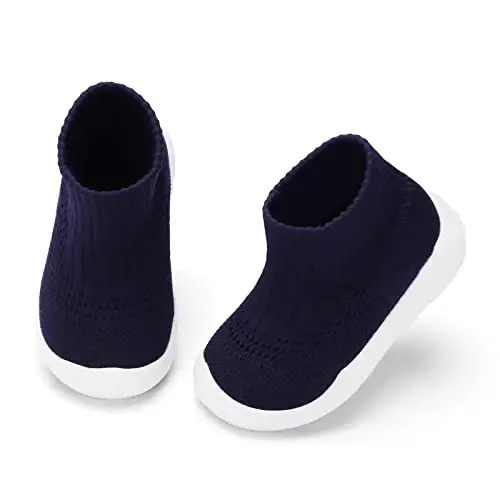 Engtoy Baby Shoes & Socks - Non-Slip Breathable Slippers with Soft Rubber Sole - Baby Boys & Girls Slip On Sneakers - 3