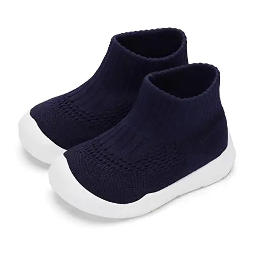 Engtoy Baby Shoes & Socks - Non-Slip Breathable Slippers with Soft Rubber Sole - Baby Boys & Girls Slip On Sneakers - 4