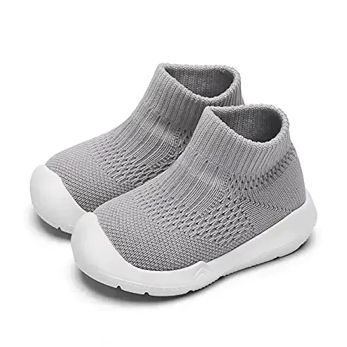Engtoy Baby Shoes & Socks - Non-Slip nafas oladigan, yumshoq kauchuk taglikli tufli - O'g'il va qiz bolalar uchun slip-on krossovkalar 
