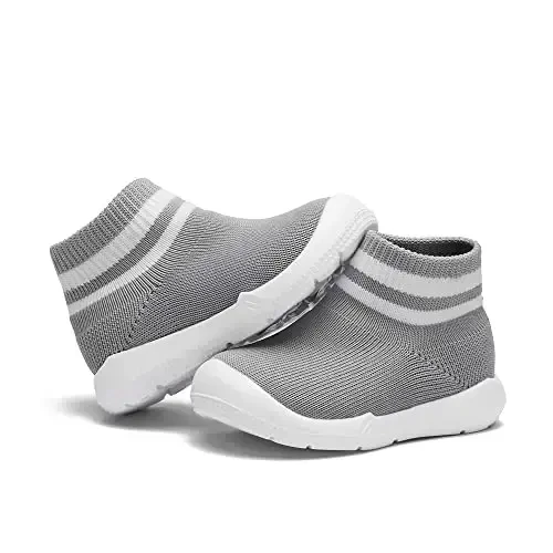 Engtoy Baby Shoes & Socks - Sirpanmaydigan, nafas oladigan, yumshoq rezina taglikli terliklar - O'g'il va qiz bolalar uchun slip-on krossovkalar - 4