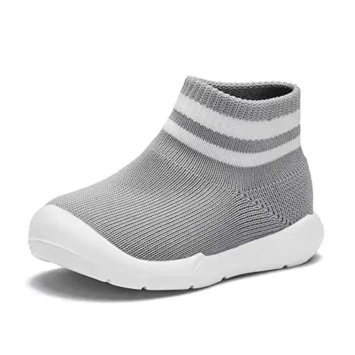 Engtoy Baby Shoes & Socks - Sirpanmaydigan, nafas oladigan, yumshoq rezina taglikli terliklar - O'g'il va qiz bolalar uchun slip-on krossovkalar - 5