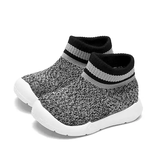 Engtoy Baby Shoes & Socks - Non-Slip Breathable Slippers with Soft Rubber Sole - Baby Boys & Girls Slip On Sneakers 