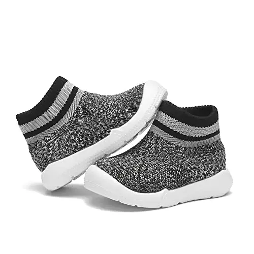 Engtoy Baby Shoes & Socks - Non-Slip Breathable Slippers with Soft Rubber Sole - Baby Boys & Girls Slip On Sneakers - 4