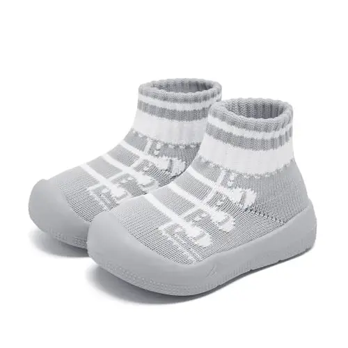 Engtoy Baby Shoes & Socks - Sirpanmaydigan, nafas oladigan, yumshoq rezina taglikli tufli - O'g'il va qiz bolalar uchun slip-on krossovkalar - 3