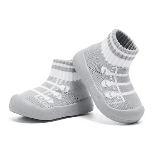 Engtoy Baby Shoes & Socks - Sirpanmaydigan, nafas oladigan, yumshoq rezina taglikli tufli - O'g'il va qiz bolalar uchun slip-on krossovkalar - 5