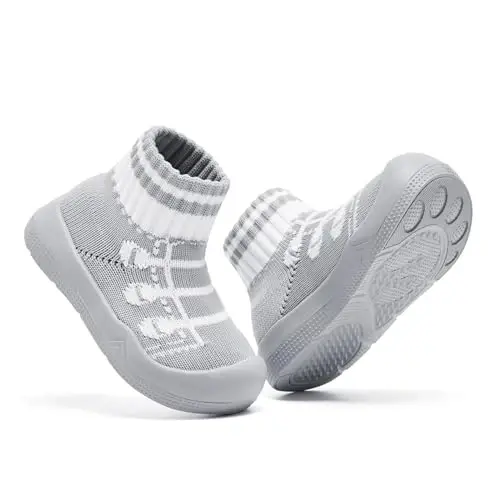 Engtoy Baby Shoes & Socks - Sirpanmaydigan, nafas oladigan, yumshoq rezina taglikli tufli - O'g'il va qiz bolalar uchun slip-on krossovkalar - 1