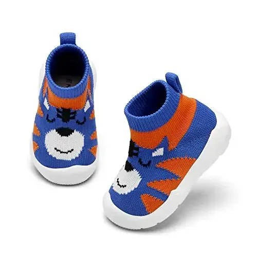 Engtoy Baby Shoes & Socks - Non-Slip Breathable Slippers with Soft Rubber Sole - Baby Boys & Girls Slip On Sneakers 