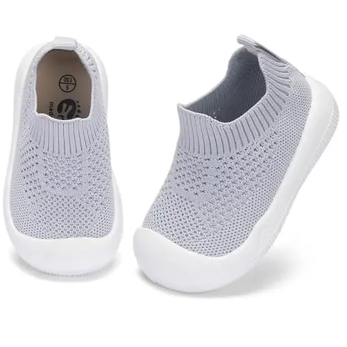Engtoy Baby Shoes & Socks - Non-Slip Breathable Slippers with Soft Rubber Sole - Baby Boys & Girls Slip On Sneakers - 3