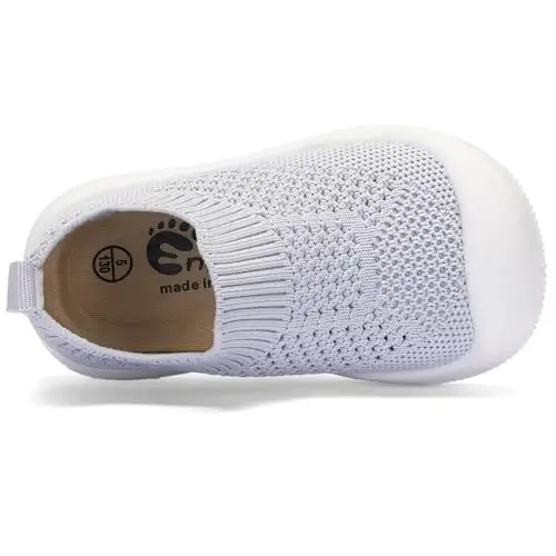 Engtoy Baby Shoes & Socks - Non-Slip Breathable Slippers with Soft Rubber Sole - Baby Boys & Girls Slip On Sneakers - 7