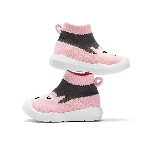Engtoy Baby Shoes & Socks - Non-Slip Breathable Slippers with Soft Rubber Sole - Baby Boys & Girls Slip On Sneakers - 3