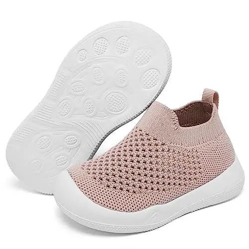 Engtoy Baby Shoes & Socks - Non-Slip Breathable Slippers with Soft Rubber Sole - Baby Boys & Girls Slip On Sneakers - 6