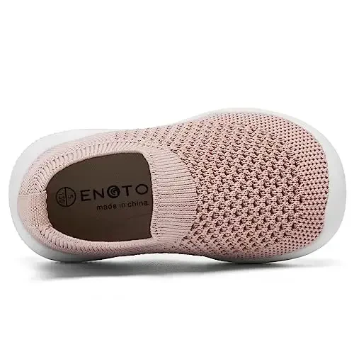 Engtoy Baby Shoes & Socks - Non-Slip Breathable Slippers with Soft Rubber Sole - Baby Boys & Girls Slip On Sneakers - 4