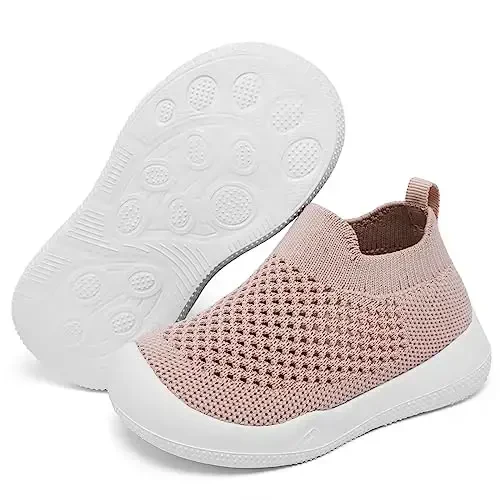 Engtoy Baby Shoes & Socks - Non-Slip Breathable Slippers with Soft Rubber Sole - Baby Boys & Girls Slip On Sneakers - 6
