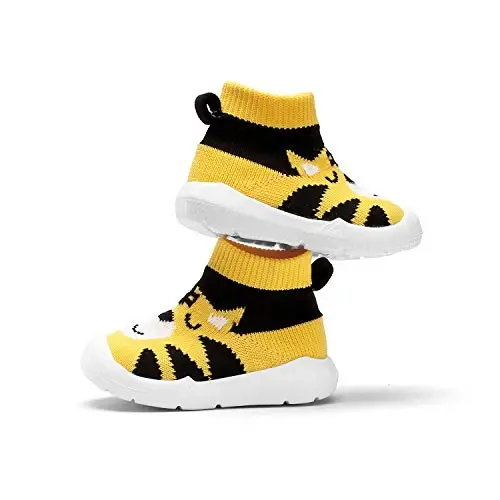 Engtoy Baby Shoes & Socks - Non-Slip Breathable Slippers with Soft Rubber Sole - Baby Boys & Girls Slip On Sneakers - 5