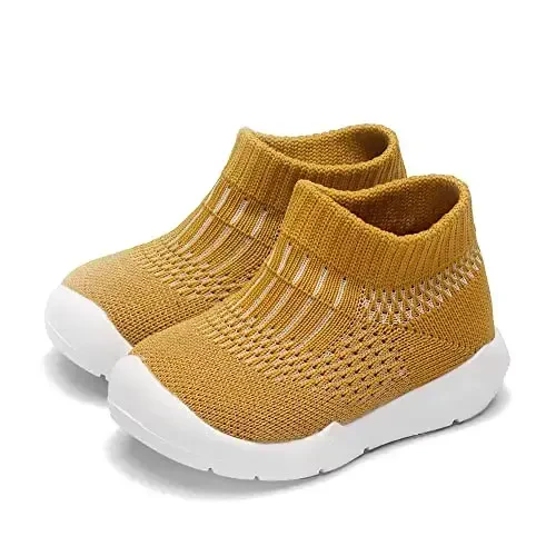 Engtoy Baby Shoes & Socks - Non-Slip Breathable Slippers with Soft Rubber Sole - Baby Boys & Girls Slip On Sneakers - 4