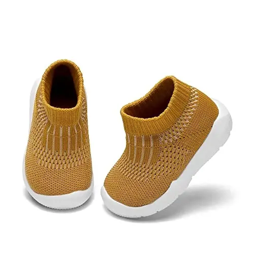 Engtoy Baby Shoes & Socks - Non-Slip Breathable Slippers with Soft Rubber Sole - Baby Boys & Girls Slip On Sneakers 