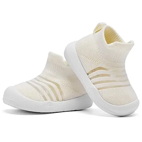 Engtoy Baby Shoes & Socks - Non-Slip Breathable Slippers with Soft Rubber Sole - Baby Boys & Girls Slip On Sneakers - 3