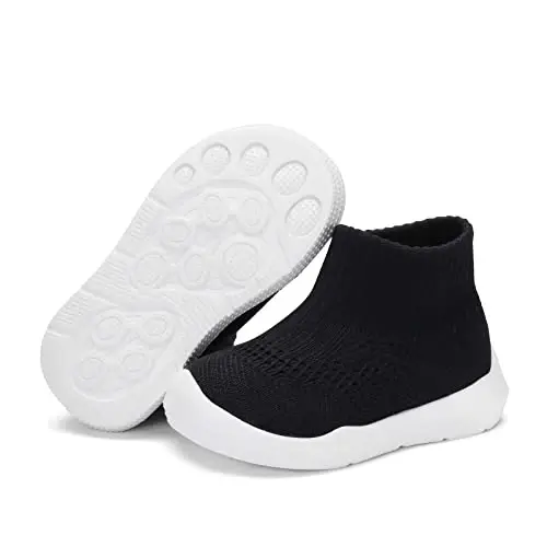 Engtoy Baby Shoes & Socks - Non-Slip Breathable Slippers with Soft Rubber Sole - Baby Boys & Girls Slip On Sneakers - 3