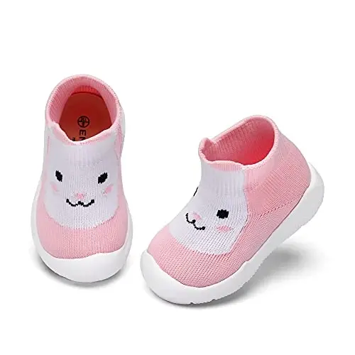 Engtoy Baby Shoes & Socks - Non-Slip Breathable Slippers with Soft Rubber Sole - Baby Boys & Girls Slip On Sneakers - 1