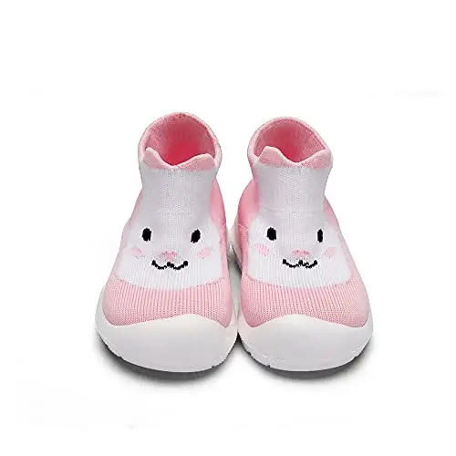 Engtoy Baby Shoes & Socks - Non-Slip Breathable Slippers with Soft Rubber Sole - Baby Boys & Girls Slip On Sneakers - 4