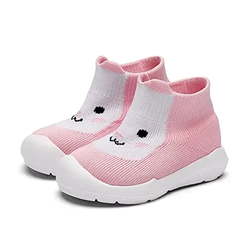 Engtoy Baby Shoes & Socks - Non-Slip Breathable Slippers with Soft Rubber Sole - Baby Boys & Girls Slip On Sneakers - 3