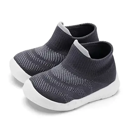 Engtoy Baby Shoes & Socks - Non-Slip Breathable Slippers with Soft Rubber Sole - Baby Boys & Girls Slip On Sneakers - 4