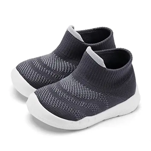 Engtoy Baby Shoes & Socks - Non-Slip Breathable Slippers with Soft Rubber Sole - Baby Boys & Girls Slip On Sneakers - 4