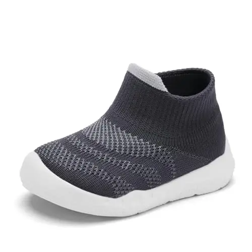 Engtoy Baby Shoes & Socks - Non-Slip Breathable Slippers with Soft Rubber Sole - Baby Boys & Girls Slip On Sneakers 
