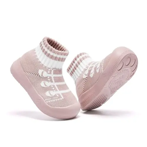 Engtoy Baby Shoes & Socks - Non-Slip Breathable Slippers with Soft Rubber Sole - Baby Boys & Girls Slip On Sneakers - 1