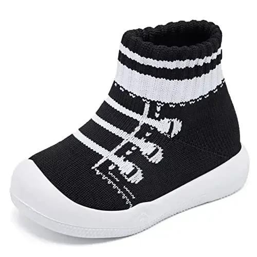 Engtoy Baby Shoes & Socks - Non-Slip Breathable Slippers with Soft Rubber Sole - Baby Boys & Girls Slip On Sneakers 