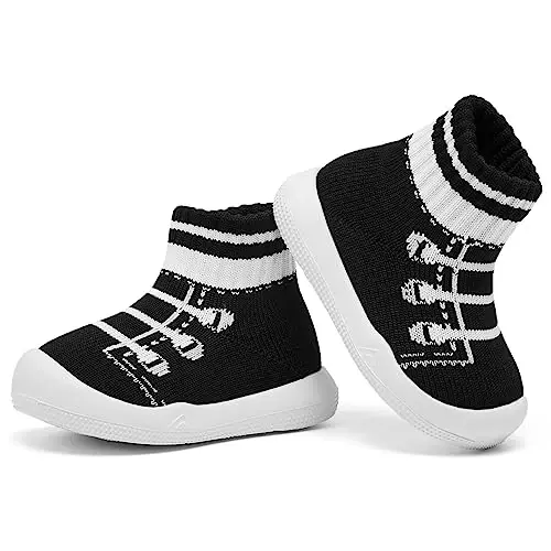Engtoy Baby Shoes & Socks - Non-Slip Breathable Slippers with Soft Rubber Sole - Baby Boys & Girls Slip On Sneakers - 4