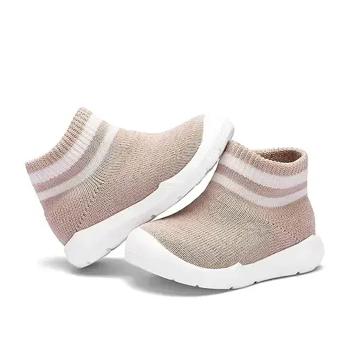 Engtoy Baby Shoes & Socks - Non-Slip Breathable Slippers with Soft Rubber Sole - Baby Boys & Girls Slip On Sneakers - 5