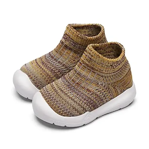 Engtoy Baby Shoes & Socks - Non-Slip Breathable Slippers with Soft Rubber Sole - Baby Boys & Girls Slip On Sneakers - 4